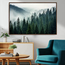 Captivating Misty Forest Wall Art Premium Canvas Print,