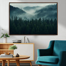 Captivating Misty Forest Wall Art Premium Canvas Print,