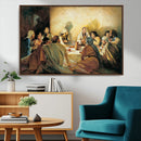 Last Supper Wall Art Canvas Print, Framed Jesus Painting Art