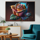 Abstract Rose Wall Art Canvas Print