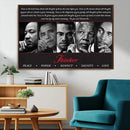 Thinker Quintet Canvas Wall Art – Martin, Obama, Malcolm X,