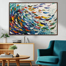 Modern Abstract Fish Shoal Wall Art Canvas Print, Colorful by MyGreatCanvas | Canvas Wall Art Prints | Photo Prints & Wall Decor