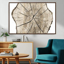 Abstract Wood Tree Ring Wall Art - Ready to Hang Minimalist