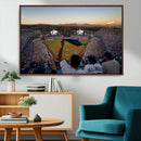 Dodger Stadium Sunset Game Triple Canvas Wall Art - Los