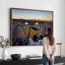 Dodger Stadium Sunset Game Triple Canvas Wall Art - Los