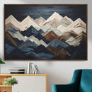 Rustic Mountain Landscape Wall Art Canvas Print – Framed 3D