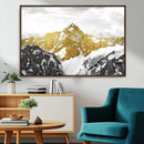 Gold Abstract Mountains Wall Art Print on Canvas, Nature