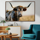 Texas Bull Longhorn Wall Art Canvas Print for Farm House