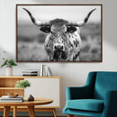 Texas Cow Longhorn Wall Art Canvas Print for Farm House Wall by MyGreatCanvas | Canvas Wall Art Prints | Photo Prints & Wall Decor