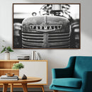 Vintage Farmall Tractor Wall Art Canvas Print, Rustic