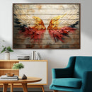Abstract Angel Wings Canvas Wall Art – Framed and Ready to