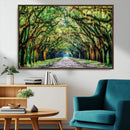 Serene Tree Tunnel Wall Art Canvas Print – Pathway Under