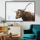 Rustic Bull Wall Art Canvas Print – Modern Longhorn