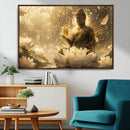 Golden Buddha Wall Art | Yoga Room Decor and Meditation Room by MyGreatCanvas | Canvas Wall Art Prints | Photo Prints & Wall Decor