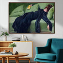 Decadent Girl by Ramon Casas Wall Art Canvas Print, Framed