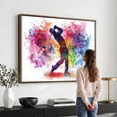 Colorful Golfer Swing Wall Art Canvas Print - Ready to Hang,