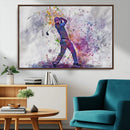 Watercolor Golf Swing Wall Art Canvas Print | Vibrant
