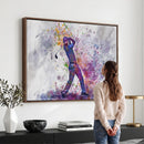Watercolor Golf Swing Wall Art Canvas Print | Vibrant