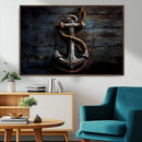 3 Panel Grunge Abstract Anchor Wall Art Canvas Print Set