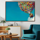 Carl Fredricksen, Up Movie Wall Art, Colorful Balloon House