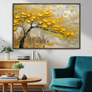Yellow Blossom Tree Canvas Wall Art - Floral Abstract Modern