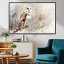 Barn Owl Wall Art | Watercolor Canvas Print | Perfect for