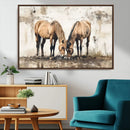 Vintage Horses Wall Art | Ready to Hang and Framed Triptych by MyGreatCanvas | Canvas Wall Art Prints | Photo Prints & Wall Decor