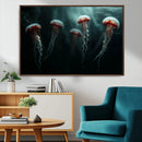 Abstract Jellyfish Wall Art Canvas Print