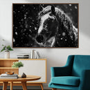 Winter Horse Wall Art | Black and White Horse Print | Ready by MyGreatCanvas | Canvas Wall Art Prints | Photo Prints & Wall Decor