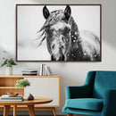Western Wall Art | Black and White Winter Horse Wall Art | by MyGreatCanvas | Canvas Wall Art Prints | Photo Prints & Wall Decor