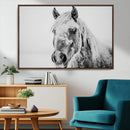 White Horse Wall Art | Ready to Hang and Framed | Winter