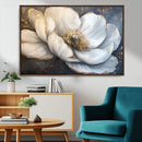 White Magnolia Flower Wall Art Canvas Print | Abstract