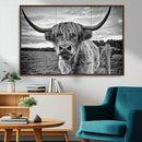 Scottish Highland Cow Wall Art Canvas Print | Ready to Hang
