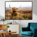 Scottish Highland Cow Canvas Wall Art – Rustic Farmhouse