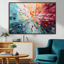 Radiant Bloom Abstract Floral Wall Art Canvas Print -
