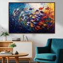 Vibrant Abstract Fish Swarm Art – Colorful Fish Inspired