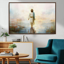 Framed Jesus Walking on Water Wall Art - 3-Panel Christian