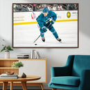 San Jose Sharks Ice Hockey Player Wall Art Canvas Print