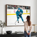 San Jose Sharks Ice Hockey Player Wall Art Canvas Print