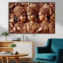 Indian Woman Statue Wall Art Canvas Print