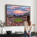 Carter-Finley Stadium Art Sunset Game Triple Canvas Wall Art