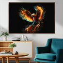 Fiery Phoenix Canvas Print | Ready to Hang Wall Art | Bold