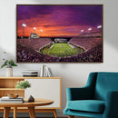 East Carolina University Pirates Football Print Canvas-