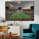 University of Michigan Wolverines Print Canvas, Football