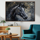Large Abstract Horse Wall Art Canvas Print | Farmhouse Wall