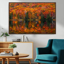 Fall Foliage Wall Art - Autumn Reflection Canvas Print,