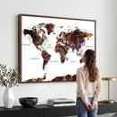 World Map Canvas Print – Detailed Map of the World Wall Art