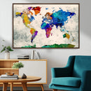 World Map Canvas Print – Framed Travel Map Wall Art for by MyGreatCanvas | Canvas Wall Art Prints | Photo Prints & Wall Decor
