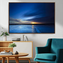Blue Sunset Ocean Canvas Wall Art Print – Serene Coastal by MyGreatCanvas | Canvas Wall Art Prints | Photo Prints & Wall Decor