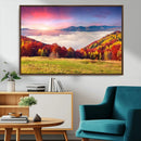 Autumn Mountain Foggy Landscape Wall Art Canvas Print | by MyGreatCanvas | Canvas Wall Art Prints | Photo Prints & Wall Decor